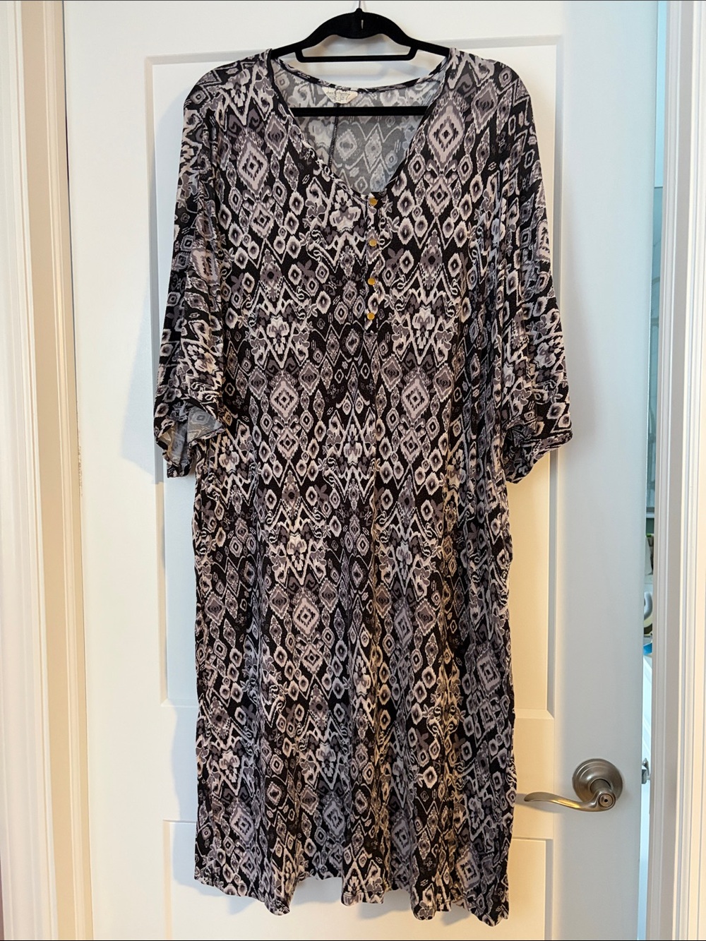 Caftan nightgown ikat one size